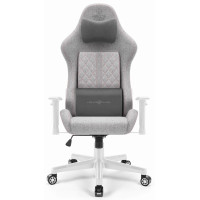 Комп'ютерне крісло Hell's Chair HC-1006 Grey-White тканина