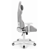 Комп'ютерне крісло Hell's Chair HC-1006 Grey-White тканина