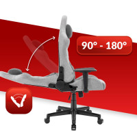 Комп'ютерне крісло Hell's Chair HC-1006 Grey-Black тканина
