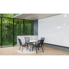Комплект садових меблів GardenLine Verona-4 Black квадратний стіл