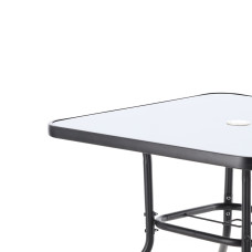 Комплект садових меблів GardenLine Verona-4 Black квадратний стіл