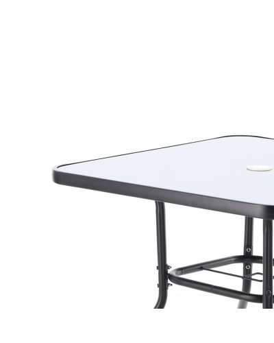 Комплект садових меблів GardenLine Verona-4 Black квадратний стіл