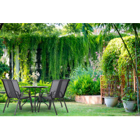 Комплект садових меблів GardenLine Verona-4 Black круглий стіл