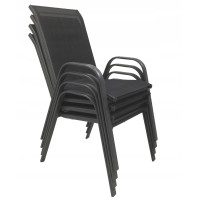 Комплект садових меблів GardenLine Verona-4 Black круглий стіл