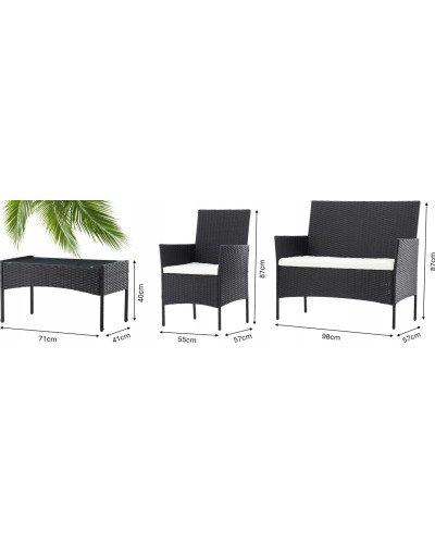 Набір садових меблів GardenLine Reno Grey