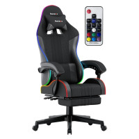 Крісло Huzaro Force 4.7 Black RGB тканина
