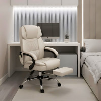 Крісло офісне з масажем Mark Adler Boss 6.0 Beige тканина