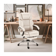 Крісло офісне з масажем Mark Adler Boss 6.0 Beige тканина