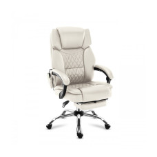 Крісло офісне з масажем Mark Adler Boss 6.0 Beige тканина