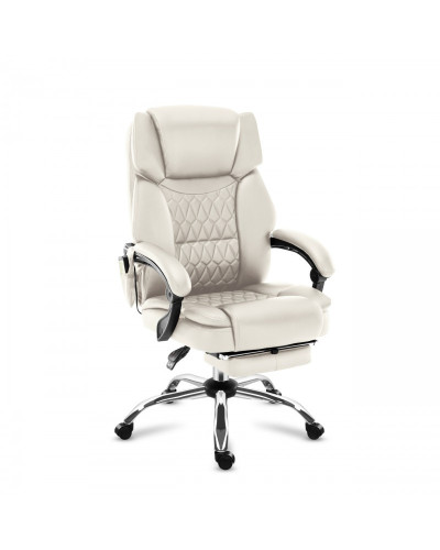Крісло офісне з масажем Mark Adler Boss 6.0 Beige тканина