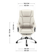 Крісло офісне з масажем Mark Adler Boss 6.0 Beige тканина