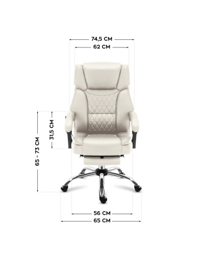 Крісло офісне з масажем Mark Adler Boss 6.0 Beige тканина