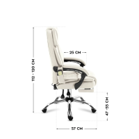 Крісло офісне з масажем Mark Adler Boss 6.0 Beige тканина