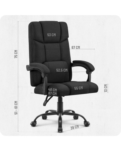 Крісло офісне Cabro C505 Black тканина