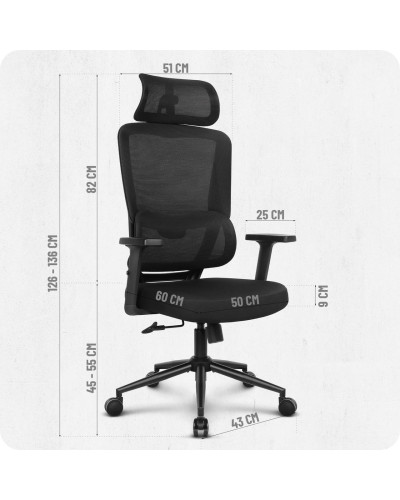 Крісло офісне Cabro C506 Black тканина