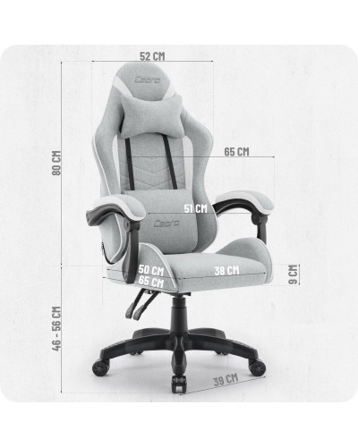 Крісло Cabro C500 Grey-White тканина