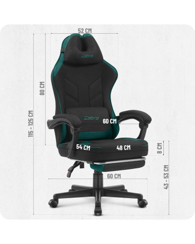 Крісло Cabro C504 Black-Green тканина