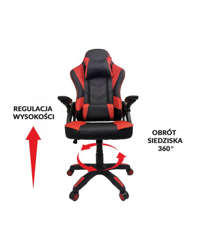 Крісло Kontrast Venos Black-Red