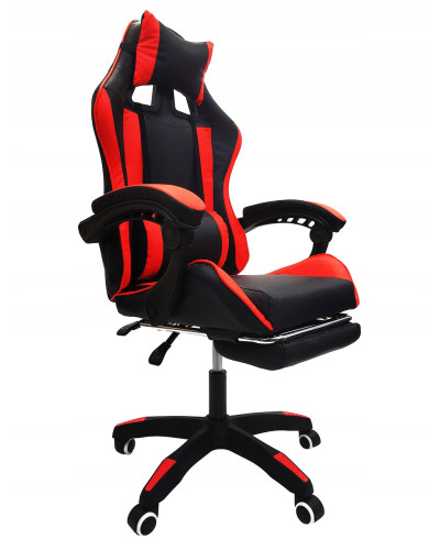 Комп'ютерне крісло Kontrast Viper Black-Red з функцією массажу