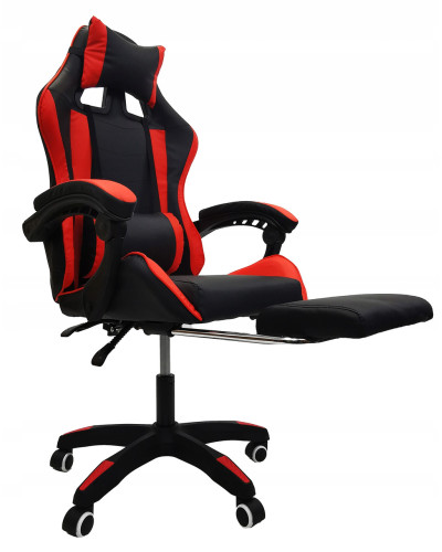 Комп'ютерне крісло Kontrast Viper Black-Red з функцією массажу