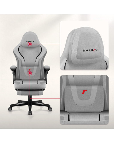 Комп'ютерне крісло Huzaro Force 4.6 Grey тканина