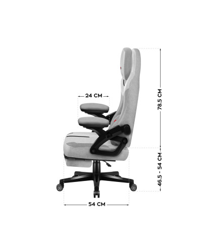 Комп'ютерне крісло Huzaro Force 4.6 Grey тканина