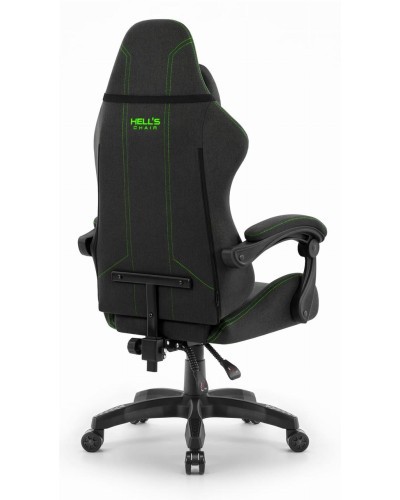 Комп'ютерне крісло Hell's HC-1014 Black-Green тканина