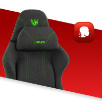 Комп'ютерне крісло Hell's HC-1014 Black-Green тканина