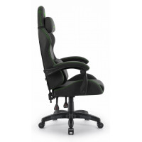 Комп'ютерне крісло Hell's HC-1014 Black-Green тканина