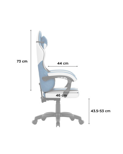 Комп'ютерне крісло Huzaro Force 2.7 Blue тканина