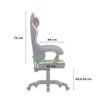 Комп'ютерне крісло Huzaro Force 2.7 RGB Black тканина
