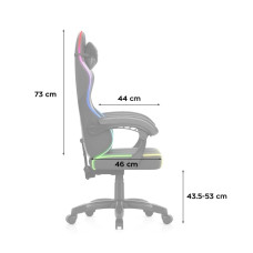 Комп'ютерне крісло Huzaro Force 2.7 RGB Black тканина