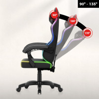 Комп'ютерне крісло Huzaro Force 2.7 RGB Black тканина