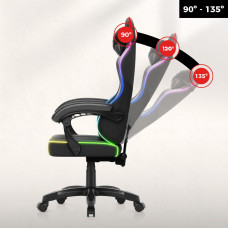 Комп'ютерне крісло Huzaro Force 2.7 RGB Black тканина