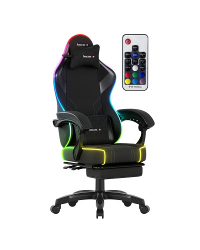 Комп'ютерне крісло Huzaro Force 3.7 RGB Black тканина
