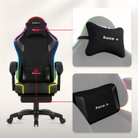 Комп'ютерне крісло Huzaro Force 3.7 RGB Black тканина