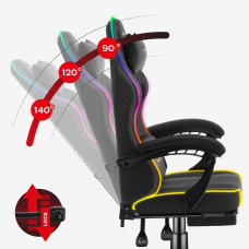 Комп'ютерне крісло Huzaro Force 3.7 RGB Black тканина