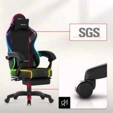 Комп'ютерне крісло Huzaro Force 3.7 RGB Black тканина