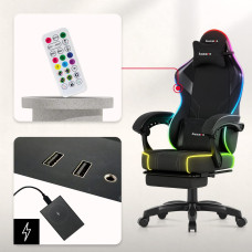 Комп'ютерне крісло Huzaro Force 3.7 RGB Black тканина