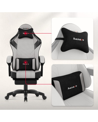 Комп'ютерне крісло Huzaro Force 3.7 Grey тканина