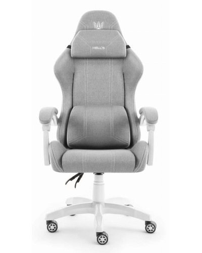 Комп'ютерне крісло Hell’s HC-1014 Grey-White тканина