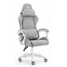 Комп'ютерне крісло Hell’s HC-1014 Grey-White тканина
