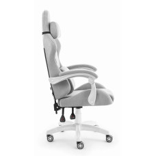 Комп'ютерне крісло Hell’s HC-1014 Grey-White тканина