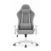 Комп’ютерне крісло Hell’s HC-2000 Grey-White тканинне