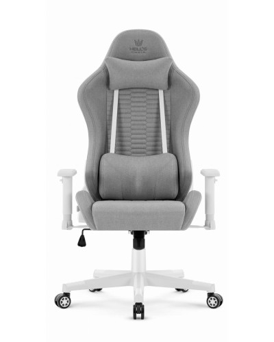 Комп’ютерне крісло Hell’s HC-2000 Grey-White тканинне