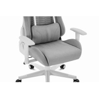 Комп’ютерне крісло Hell’s HC-2000 Grey-White тканинне