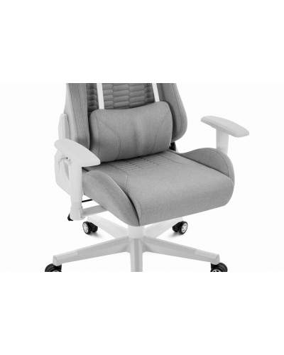 Комп’ютерне крісло Hell’s HC-2000 Grey-White тканинне