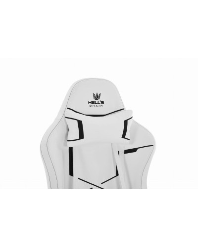 Комп’ютерне крісло Hell’s HC-2001 White-Black екошкіра