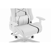 Комп’ютерне крісло Hell’s HC-2001 White-Black екошкіра