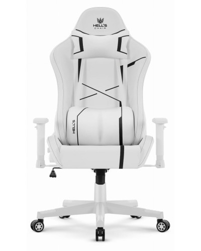 Комп’ютерне крісло Hell’s HC-2001 White-Black екошкіра